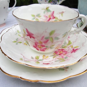 Pretty Antique Victorian Collingwood Pink Azalea Trio