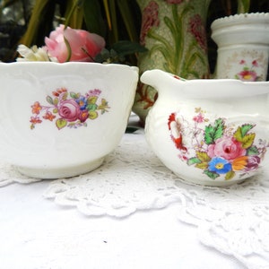 Antique Coalport Bone China Milk Jug & Sugar Bowl Set