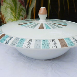 Burleigh 1950s Costa Brava Lidded Large Retro Tureen