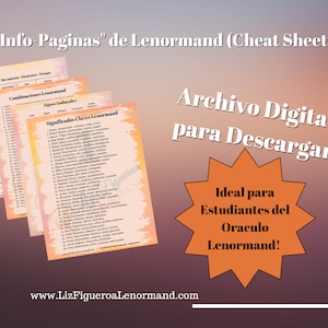 Info Paginas Lenormand (Cheat Sheets) formato PDF