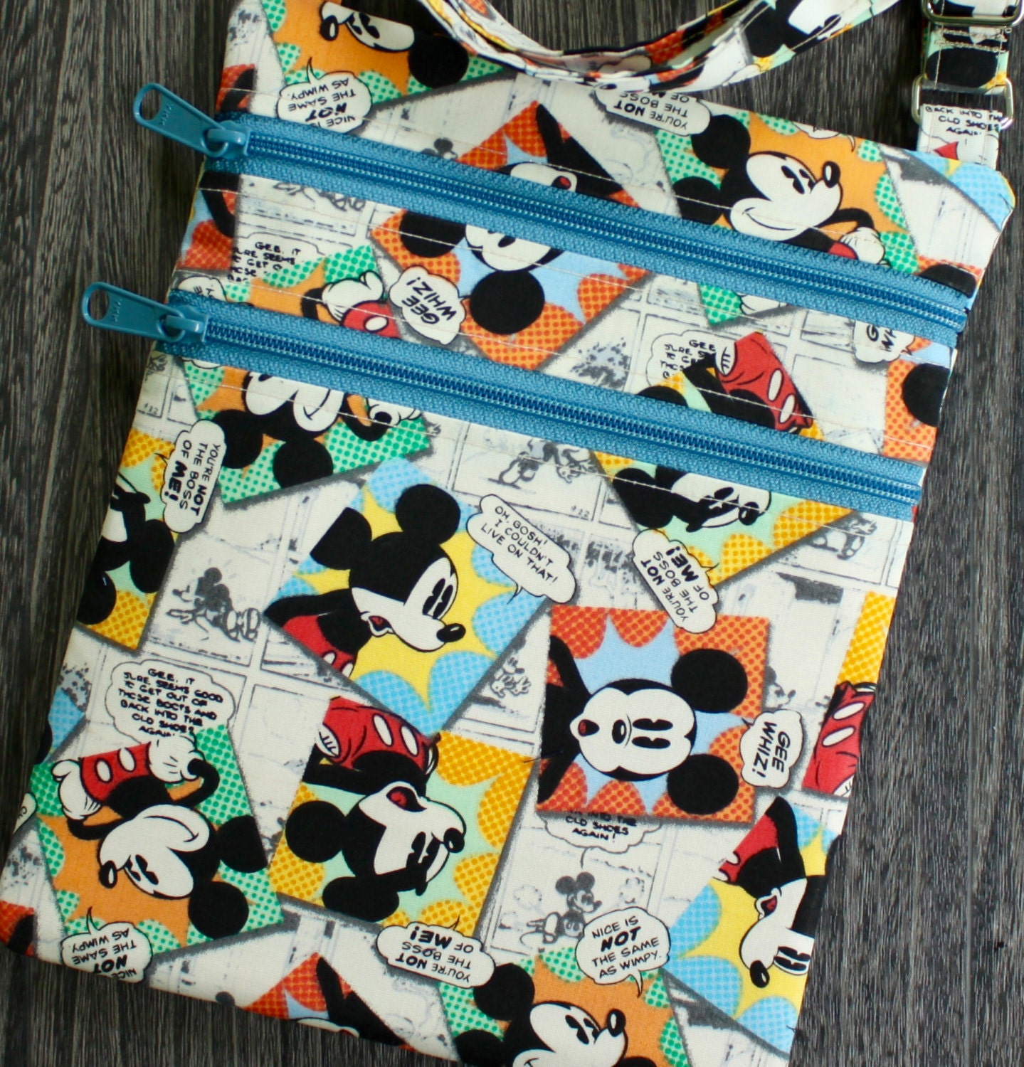 Mouse Tossed Cartoons Crossbody Bag Etsy