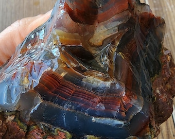 21.44 oz (608 gr) Lapidary Supplies, Agates for Tumbling, Red Banded Agate Rough, Rocks for Jewelry, Red Agate Rough, Jewelry Making, Agate