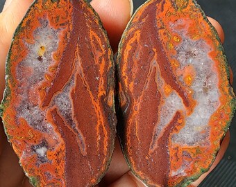 4 oz (114 gr) Almus Agate, Not Warring States Agate, Premium Agate, Not Fighting Blood Agate, Top Shelf Agate, Not Zhanguo Agate, アゲートの一対