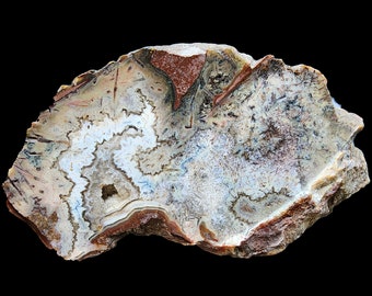 Large Natural Agate Slab, Unpolished Turkish Stone Display