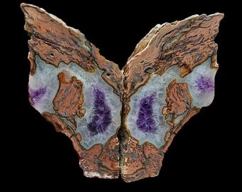 Amethyst Agate Pair,Crystal Specimen, Healing Decor, Rare Crystal Stone