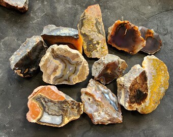 Agate Slabs, Lapidary Cabbing Slices (4.1 lbs)