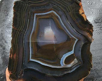 Natural Turkish Thunder Egg Half, Agate Healing Crystal, 30.01 oz