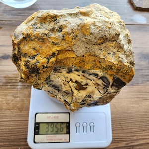 Large Opal Specimen, Large Yellow Opal, Dendritic Opal Rough, Dendrite Opal Rough, 수지상 오팔, Lapidary, Raw Dendritic Opal