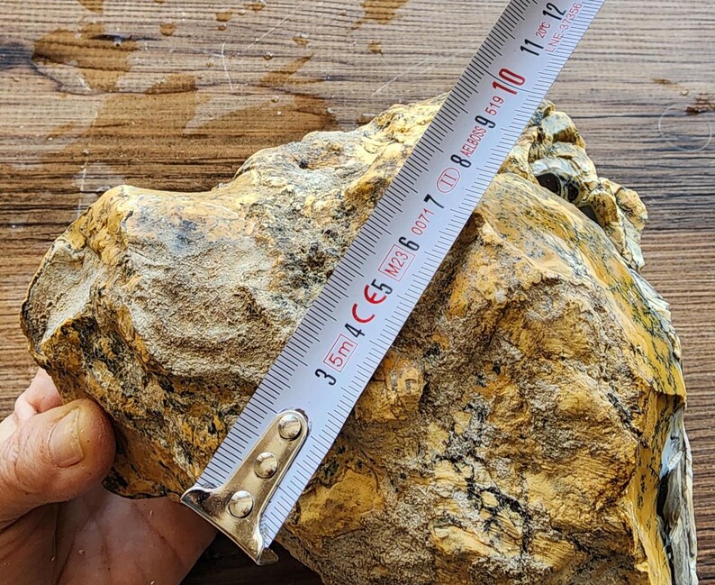 Large Opal Specimen, Large Yellow Opal, Dendritic Opal Rough, Dendrite Opal Rough, 수지상 오팔, Lapidary, Raw Dendritic Opal
