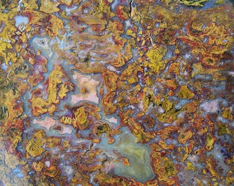 2.2 lbs (1 kg) Large Plume Agate Slab, Lapidary Slabs, Large Plume Agate Slab, Large Agate Half, Large Agate Slab, Decorative Rock, 瑪瑙の半球