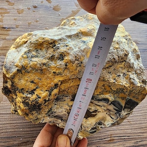 Large Opal Specimen, Large Yellow Opal, Dendritic Opal Rough, Dendrite Opal Rough, 수지상 오팔, Lapidary, Raw Dendritic Opal