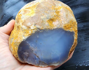 3.98 lbs (1.8 kg) AA Blue Chalcedony Rough, Blue Chalcedony Rough, Blue Chalcedony Raw, Blue Chalcedony Raw Stone, Natural Blue Chalcedony
