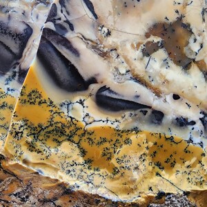 Large Opal Specimen, Large Yellow Opal, Dendritic Opal Rough, Dendrite Opal Rough, 수지상 오팔, Lapidary, Raw Dendritic Opal