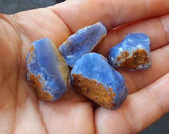 146.95 ct Blue Agate Rough, Gem Grade Loose Gemstones, Jewelry Making