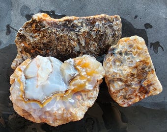 Uncut Agate: Tube Agate, Lapidary Rough, Turkish Pseudomorph Agate Specimen, 3.6 lbs