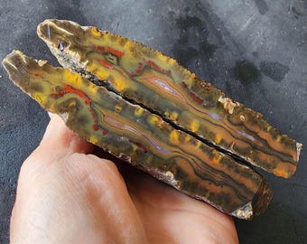 9.94 oz (282 gr) Seam Agate, Rocks for Collecting, Ágata, Yellow Agate, Lapidary Rough, 마노 쌍, Collectible Rocks, Green Agate, Agate Specimen
