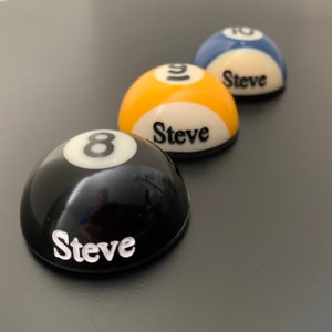 Pocket Marker (Choose) - Small half ball (1.5")  with rubber base & Laser Engraving