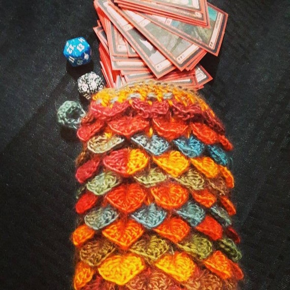 dragon scale crochet bag