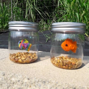 Crochet care free fish, crochet turtle, crochet waterless fish, no fuss fish