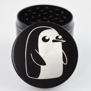 Penguin 2.2" Laser Etched 4 Piece Herb Grinder