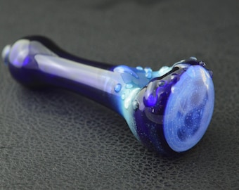 Blue Blizzard Glass Pipe