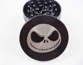 Jack Skellington 2.2" Laser Etched 4 Piece Metal Herb Grinder