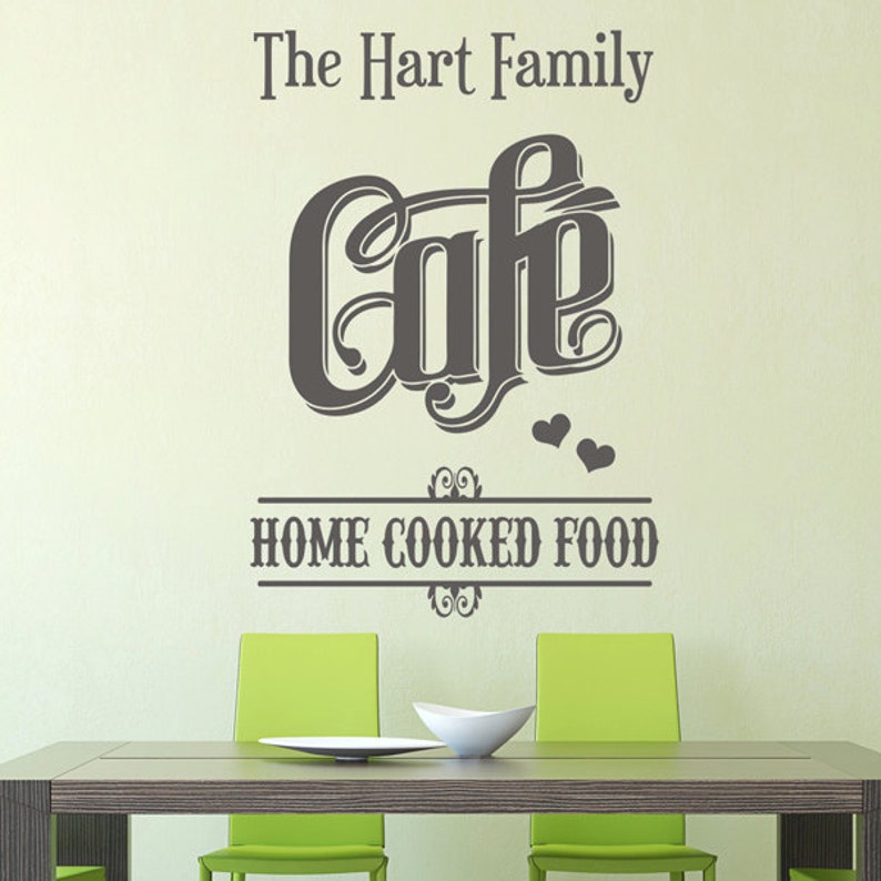personalised family name cafe home cooked food kitchen | etsy