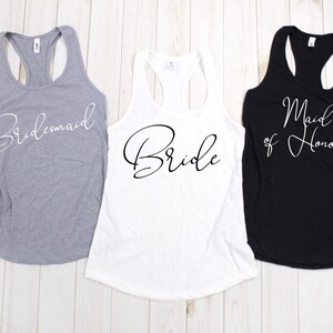 Bridesmaid Tank Tops, Bridesmaid Gift, Bachelorette Party Shirts, Bachelorette Tank Tops, Bridesmaid Shirts, Bride Tank, Racerback Tank