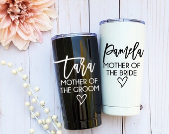 Mother of the Bride Coffee Mug, Mother of the Groom Coffee Mug, Mother of the Groom gift, Mother of the Bride gift, Stainless Steel