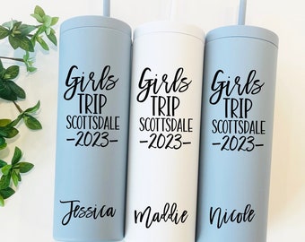 Girls Trip, Girls Weekend, Girls Trip Tumbler, Custom Tumbler, Acrylic Tumbler 18oz