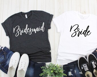 Bridesmaid Shirt, Bachelorette shirts, Bridesmaid Gift, Maid of Honor Shirt, Bride Shirt, Maid of Honor Gift, Bridal Party Shirts