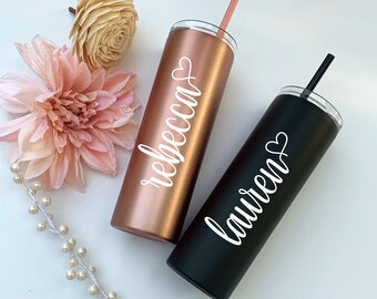 Bridesmaid Gift, Stainless Steel Tumbler, Personalized Bridesmaid tumbler, Bridesmaid Cups, Bride Tumbler, Bridesmaid Water Bottle