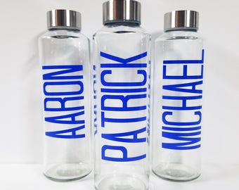 Groomsman Gift, Groomsmen Gifts, Glass Water Bottle, Personalized Groomsman Gift, Groomsmen Water Bottles, Wedding Waterbottles