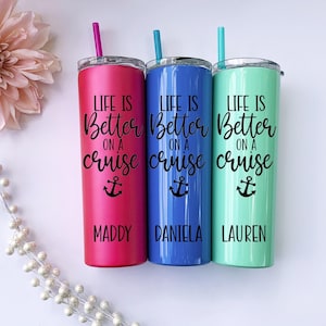 Cruise Tumbler, Vacation Tumblers, Beach Tumblers, Vacation Cups, Stainless Steel Tumbler, Cruise Cup, Personalized Tumbler, Vacation Cup