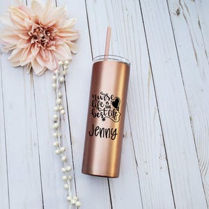 Personalized Nurse Tumbler: 20 oz Stainless Steel with Straw