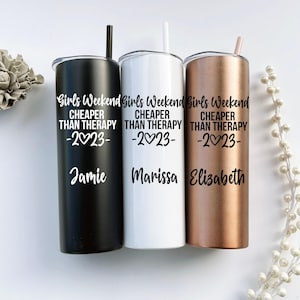 Girls Trip Tumbler: Personalized Stainless Steel Vacation Tumblers