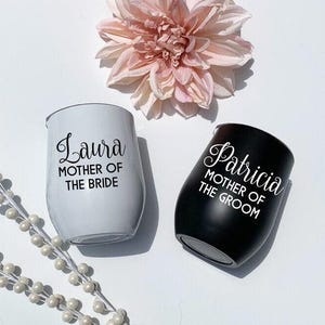 Mother of the Bride Wine Glass OR Mother of the Groom Wine Glass, Stainless Steel Wine Cup,Mother of the Bride gift,Mother of the Groom gift