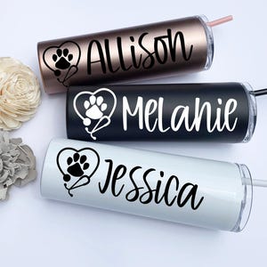 Personalized Vet Tumbler: Stainless Steel Gift for Veterinarian