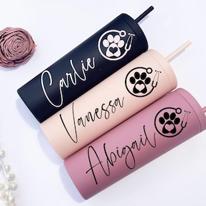 Personalized Vet Tech Tumbler: Insulated 18oz Custom Cup