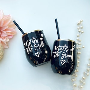 Mother of the Bride Wine Cup OR Mother of the Groom Wine Cup, Stainless Steel Wine Cup, Mother of the Bride gift, Mother of the Groom gift