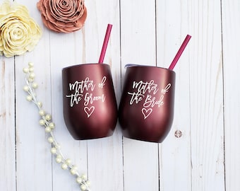 Mother of the Bride/Groom Wine Tumbler, Stainless Steel Cup