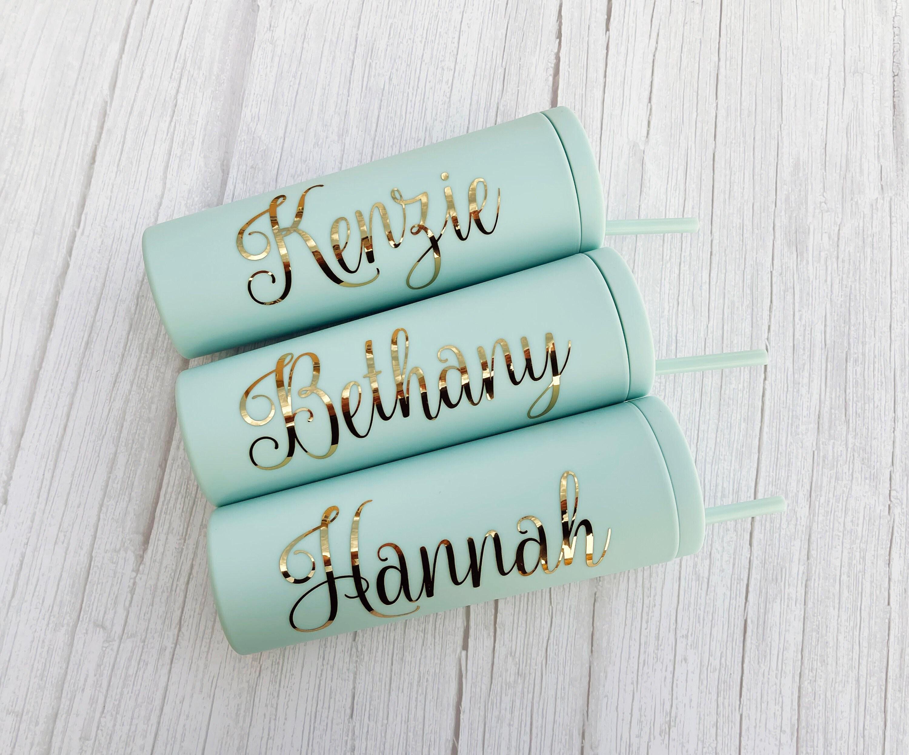 Personalized Matte Tumbler with Straw: Bridesmaid Proposal Gift