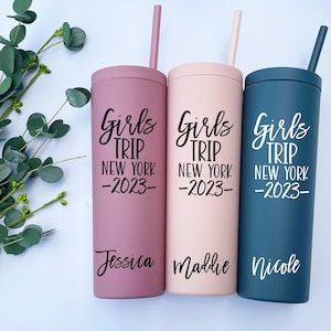 Girls Trip, Girls Weekend, Girls Trip Tumbler, Custom Tumbler, Acrylic Tumbler 18oz