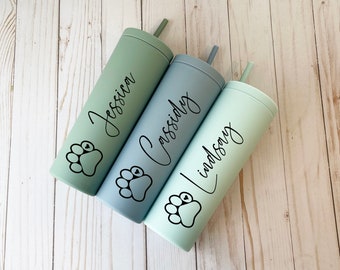 Personalized Cup For Veterinarian Vet Tech Gift insulated Tumbler Custom Cups Tumbler Skinny Gift for Vet Mug set of 34567 Graduation Gift