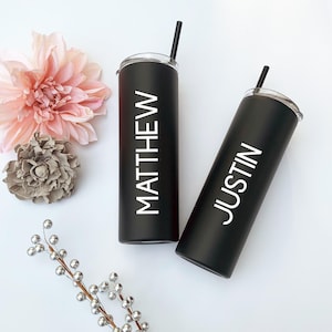 Personalized Groomsmen Tumbler: Stainless Steel Bachelor Party Gift