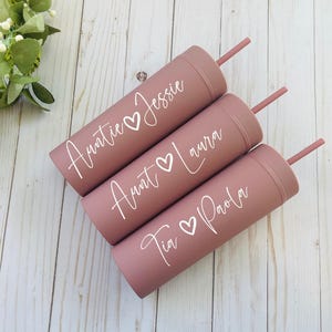Gifts for aunt, auntie birthday gift, birth announcement tumbler, sister mug, tia gift, auntie gift, christmas gift