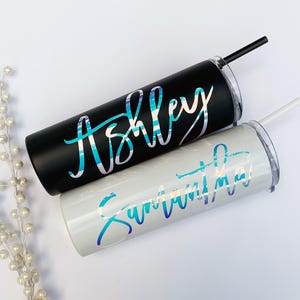 Stainless Steel Bridesmaid Tumbler, Personalized Tumbler, Stainless Steel Tumbler, Steel Tumbler, Bridal Party Tumbler, Bridesmaid Gift
