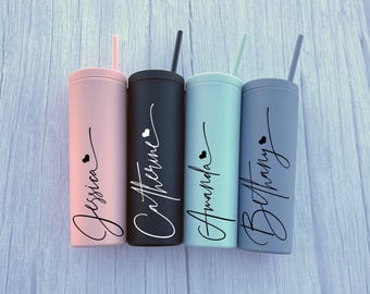 Personalized Bridesmaid Tumbler, Bridesmaid Proposal Gift, Custom Wedding Party Cup, Maid of Honor Gift, Bridesmaid Gift