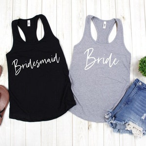 Bridesmaid Shirts, Bridesmaid Tank Tops, Bridesmaid Gift, Wedding Tank Tops, Maid Of Honor Shirt, Bachelorette Party Shirts, Bride Squad