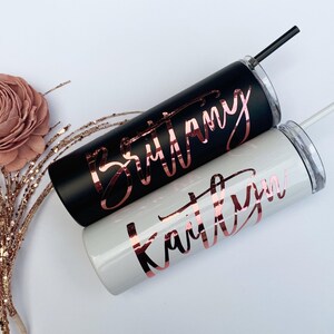 Stainless Steel Bridesmaid Tumbler, Personalized Tumbler, Stainless Steel Tumbler, Steel Tumbler, Bridal Party Tumbler, Bridesmaid Gift